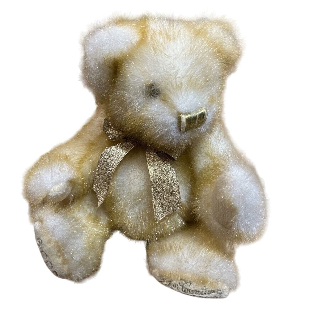 Dan Dee Gold Plush Bear First Edition Celebrating‎ 21st Century Teddy 2001 Y2K